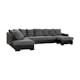 U-soffa Scandinavian Choice Ocean Läderimitation/Grå