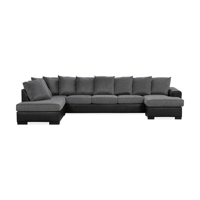 U-soffa Scandinavian Choice Ocean Läderimitation/Grå
