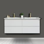 Tvättställsskåp 4AQUA Slim Med 4 Lådor & Grepplist