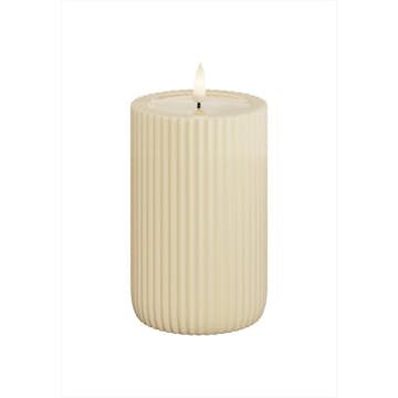 LED-Blockljus UNIQUE Candles Stripe 8x12,5 cm