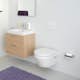 Vägghängd Toalettstol Gustavsberg Hygienic Flush 5G84