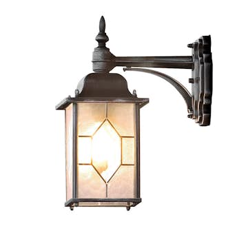 Vägglykta Gnosjö Konstsmide Milano Ned E27 Svart/silver