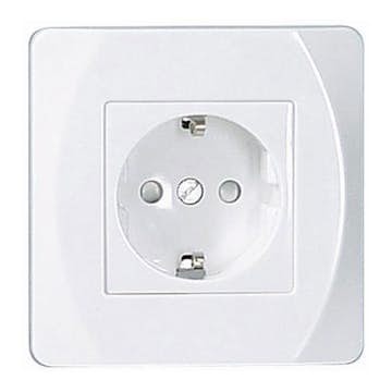 Vägguttag Malmbergs Nova Infälld 1-Vägs med Jord