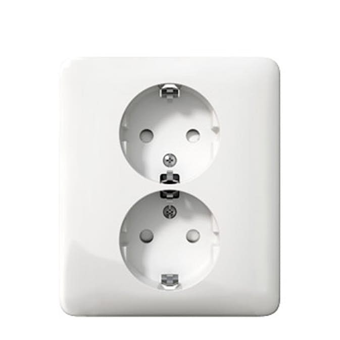 Vägguttag Schneider Electric Exxact 2-Vägs Jordad Vit 1820296