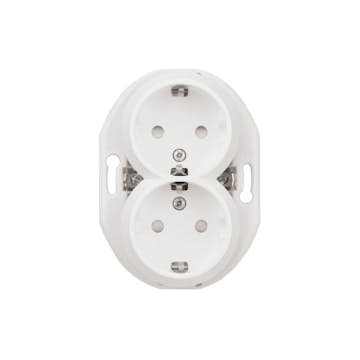 Vägguttag Schneider Electric Renova 2-vägs Jordad Separat Brunntändning