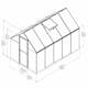 Växthus gop Multi Line Mythos Aluminiumram med UV-Skyddat Polykarbonatglas, 5.7 m²