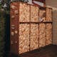 Vedförvaring GrillSymbol Cortenstål Wood-Wall-L