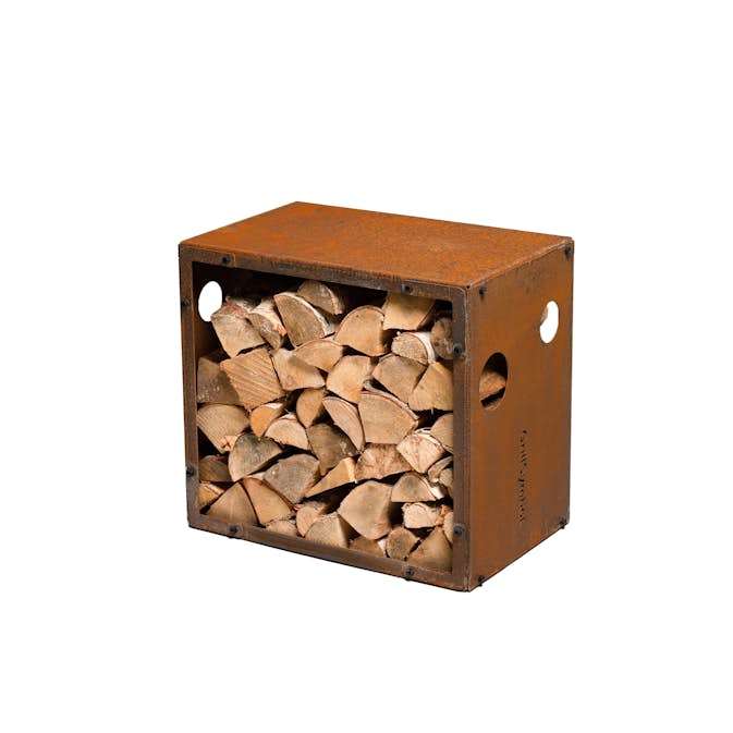 Vedförvaring GrillSymbol Cortenstål Woodstock S