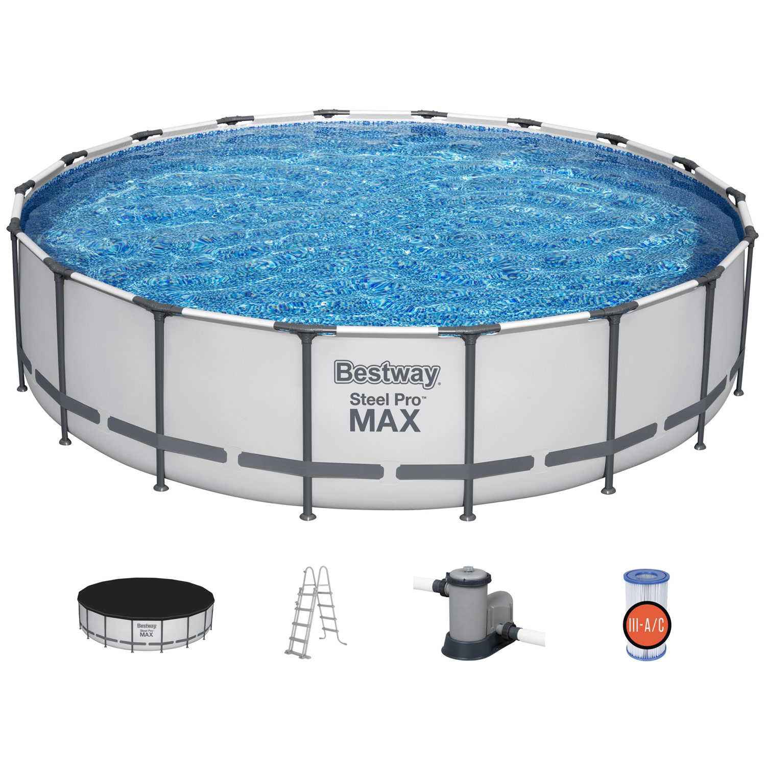 Poolpaket Bestway Steel Pro Max Ø5,49 m ClickConnect