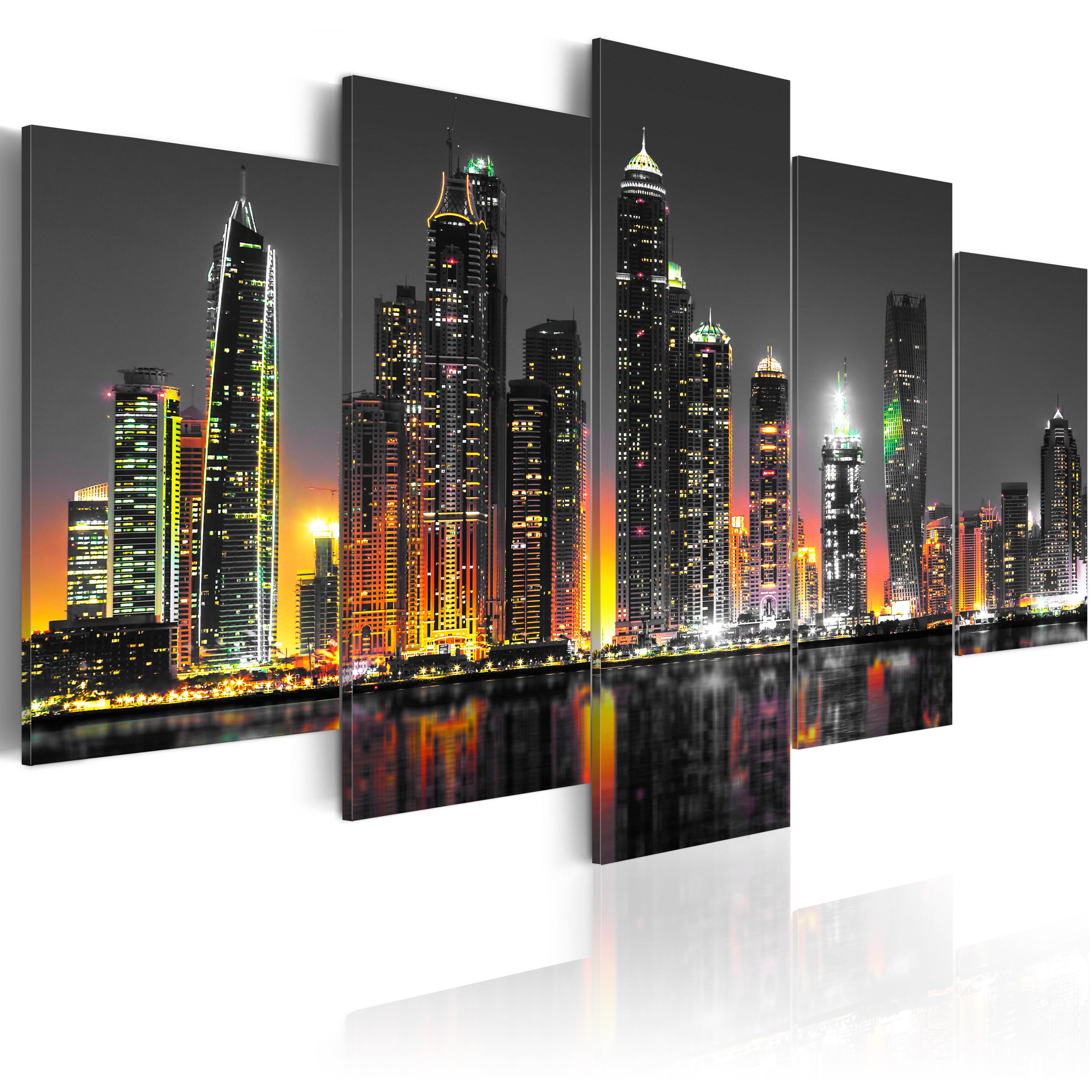 Foto på akryl - Desertic City [Glass] 100x50 Mått: 100x50 cm