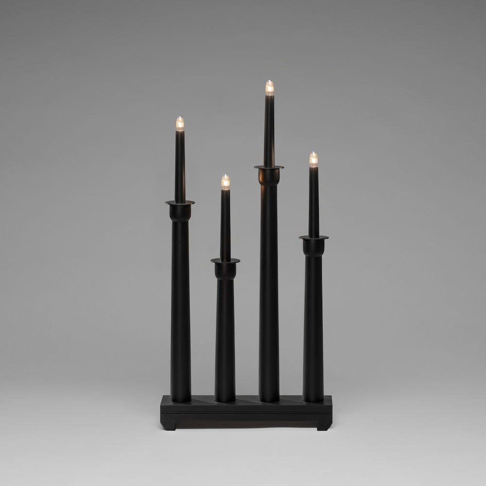Adventsljusstake Gnosjö Konstsmide 4 Ljus Trä Svart