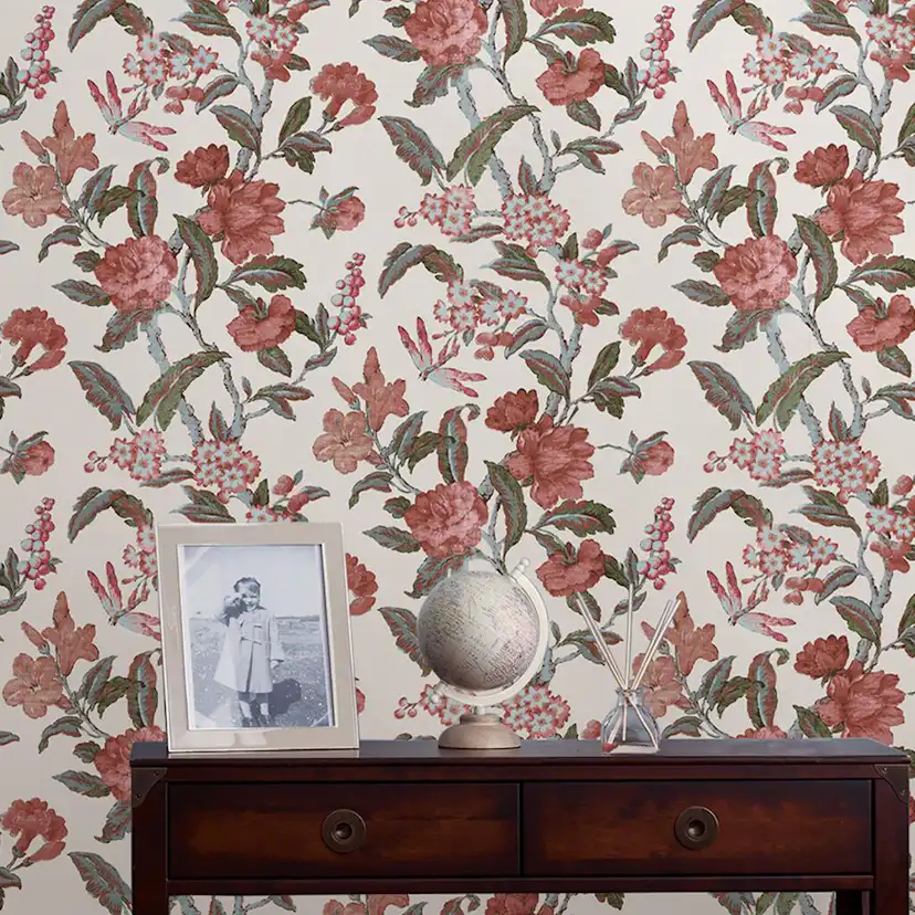 Tapet Laura Ashley Minera Crimson Röd 118488