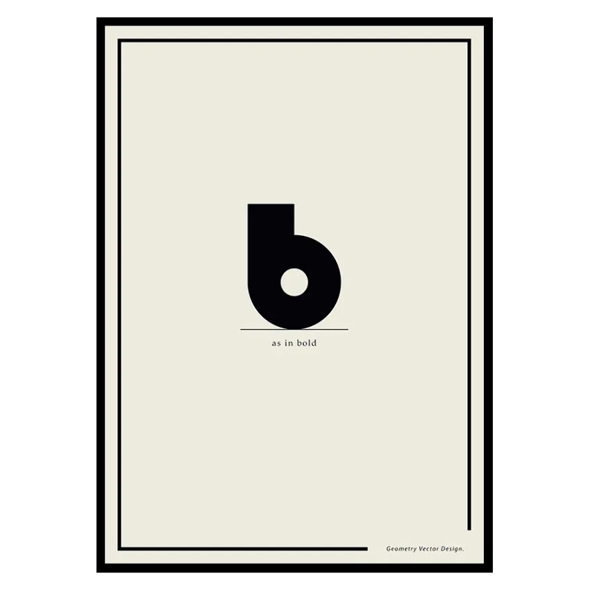 Poster Gallerix B As In Bold