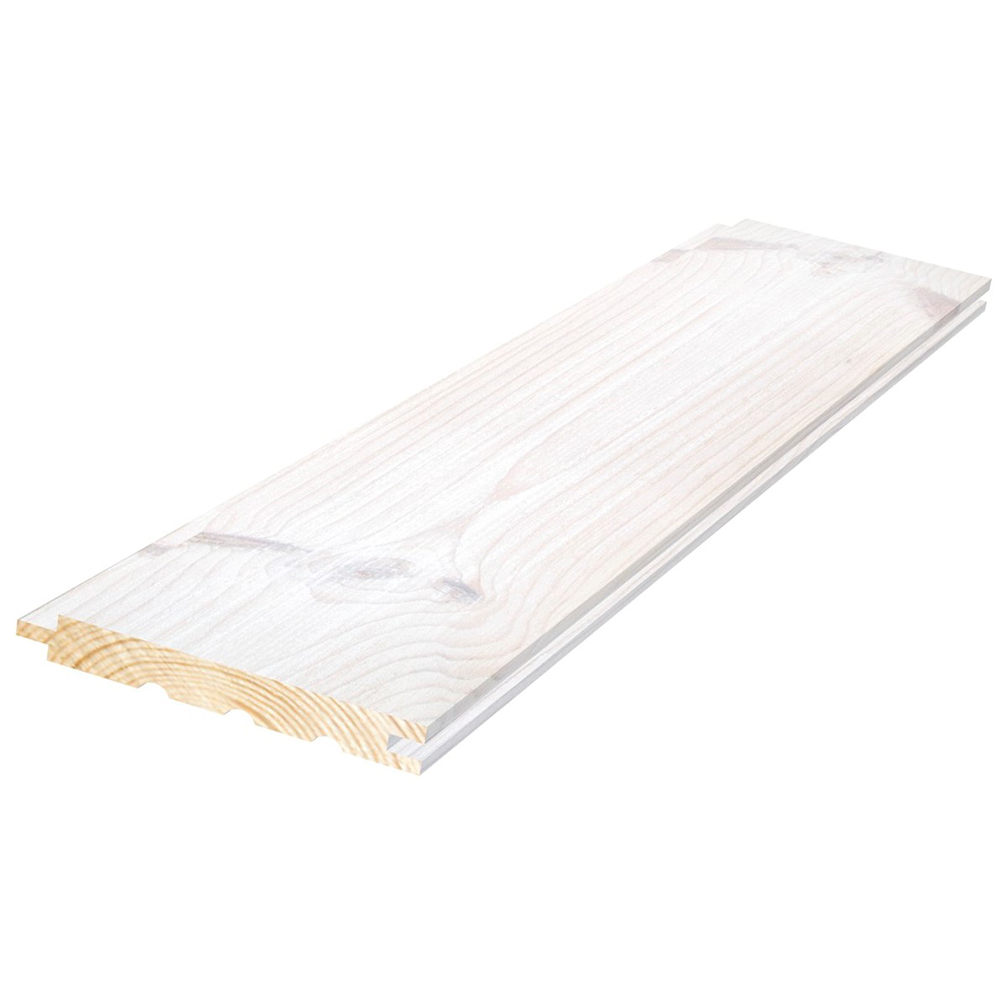Panel Sjöbod Snö Furu Ändsp 13x120x2700 8stk/bnt Träpanel Moelven Sjöbod