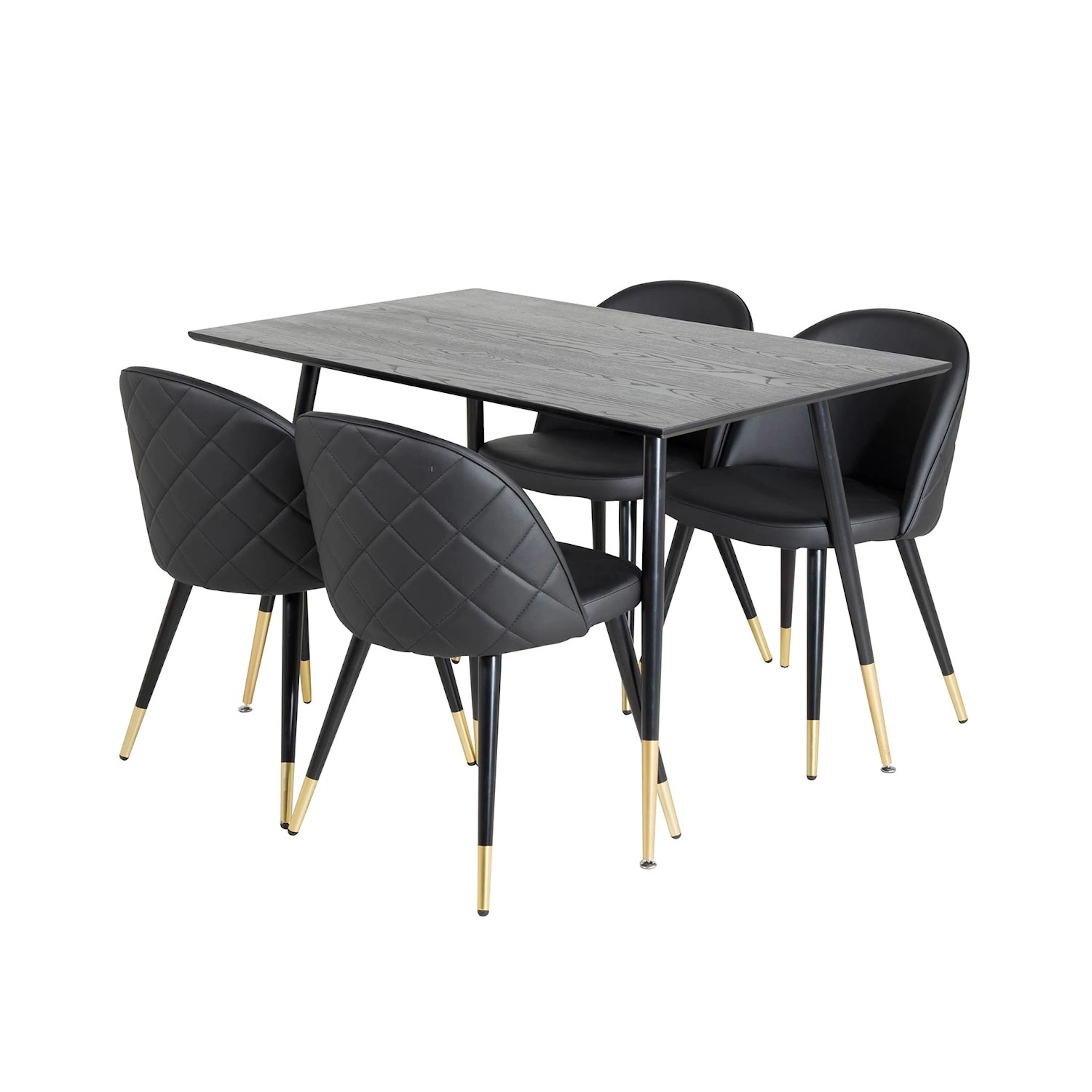 Matgrupp Venture Home Dipp med 4 Velvet Stolar