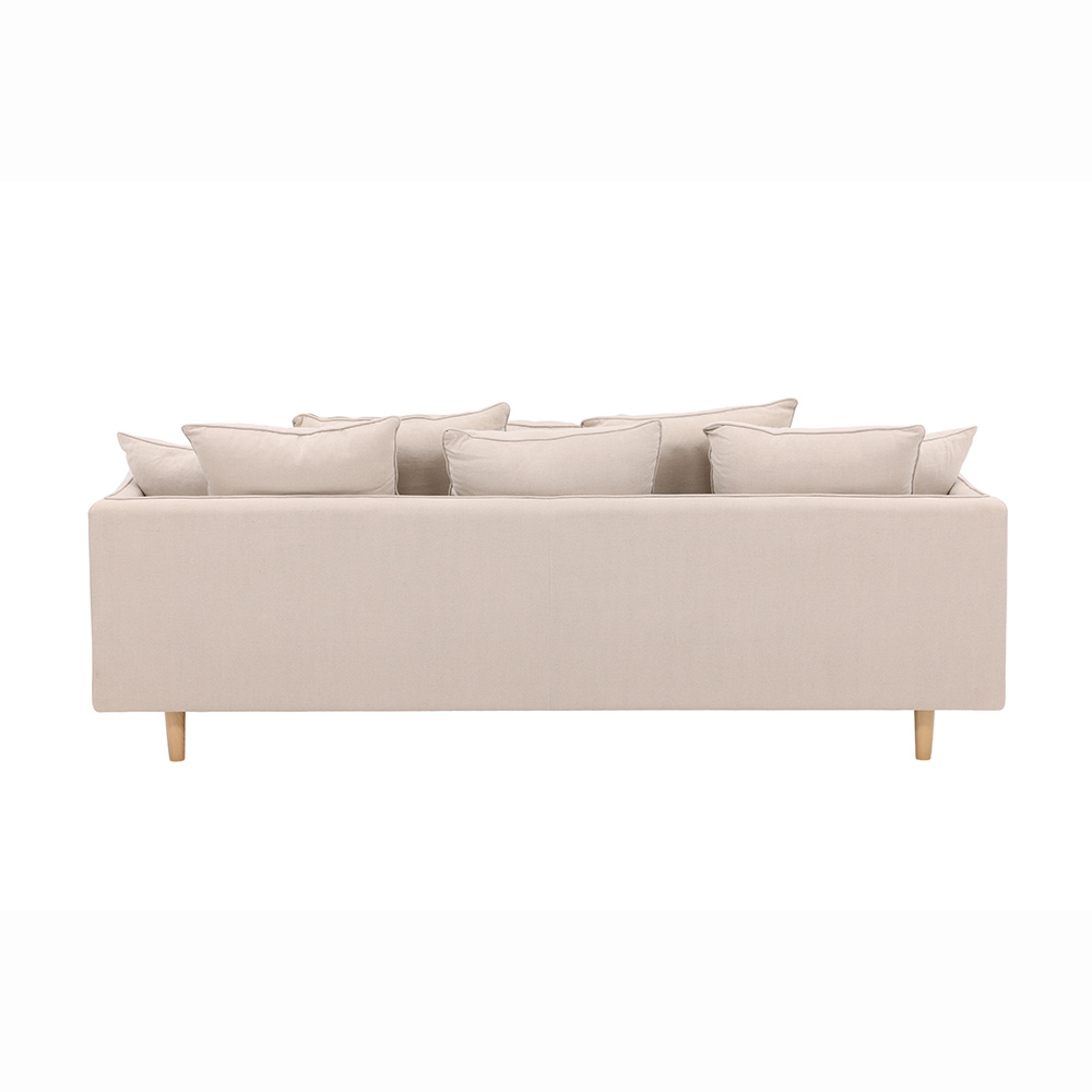 Soffa Vind Segelskären Beige 3-Sits med Tallben & Linnekuddar