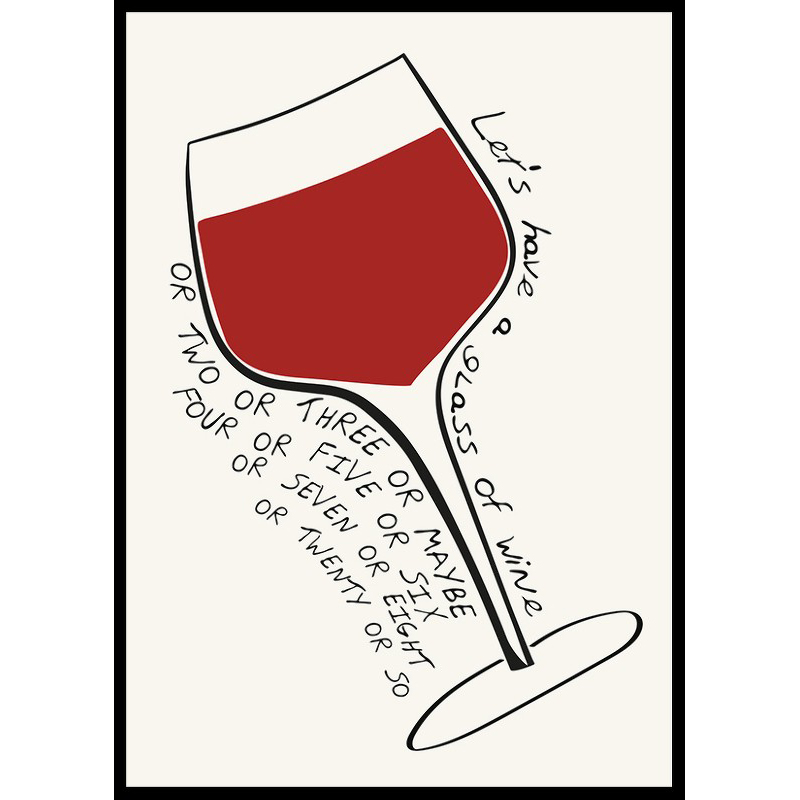 Poster Gallerix Lets Have A Glass Of Wine