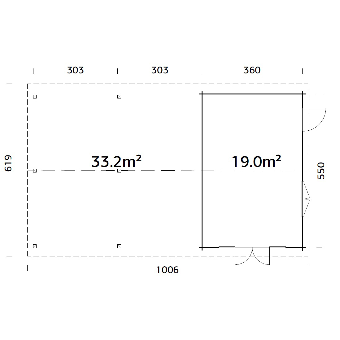 Stuga Palmako Irene 53,1 m2