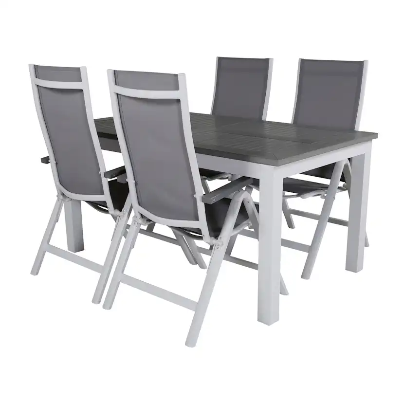 Matgrupp Venture Home Aleyna 160 Vit med 4 Aleyna Positionsstolar