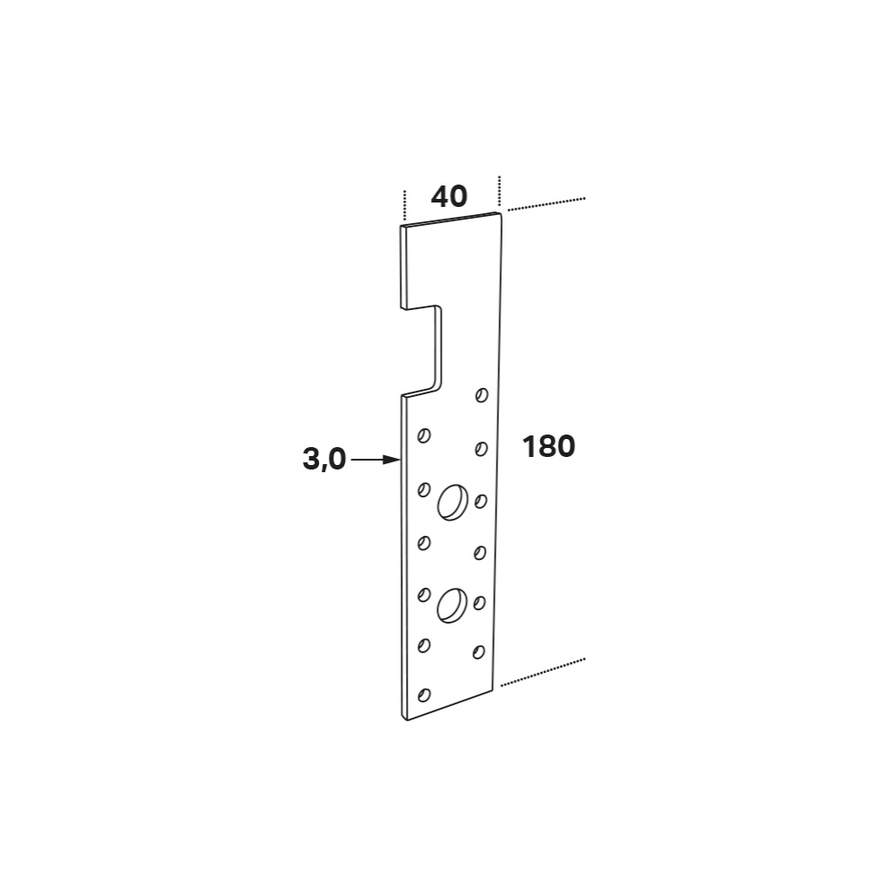 Altanvinkel FAST PCO 500x500x5,0x50 mm