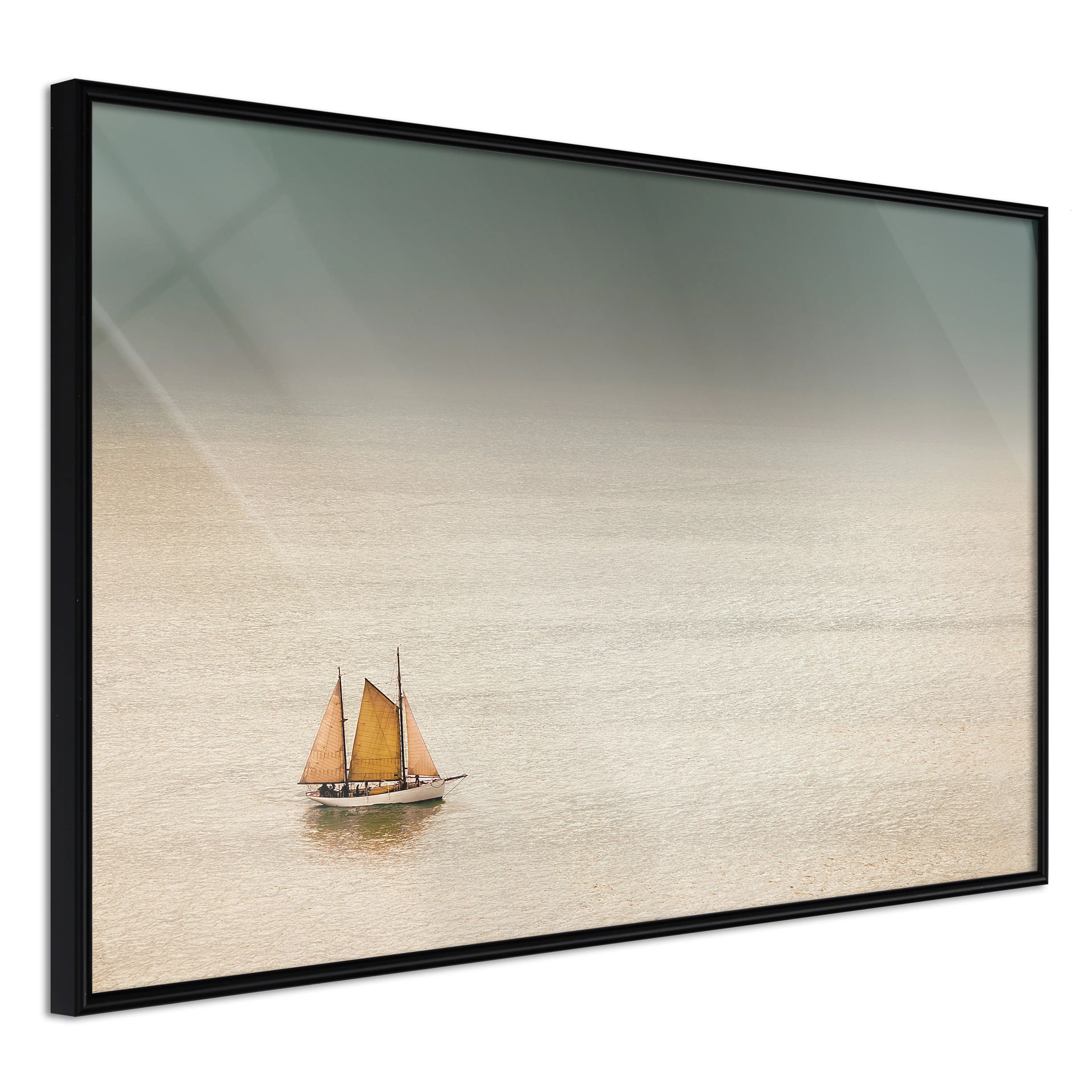 Affisch - Sailboat [Poster] 60x40 Svart ram, 60x40 cm