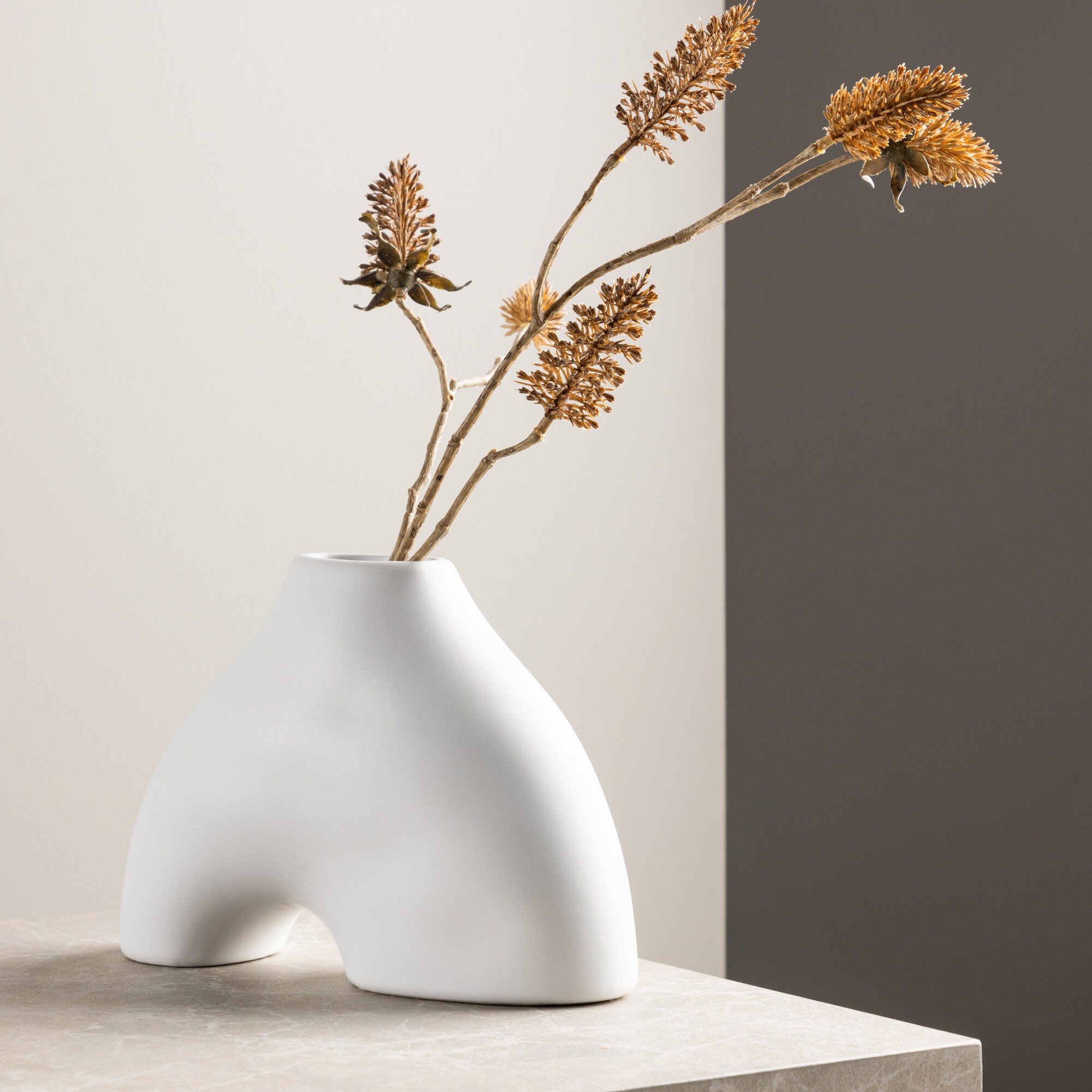 Kento Vase - White - 21*8*15Hcm Vit