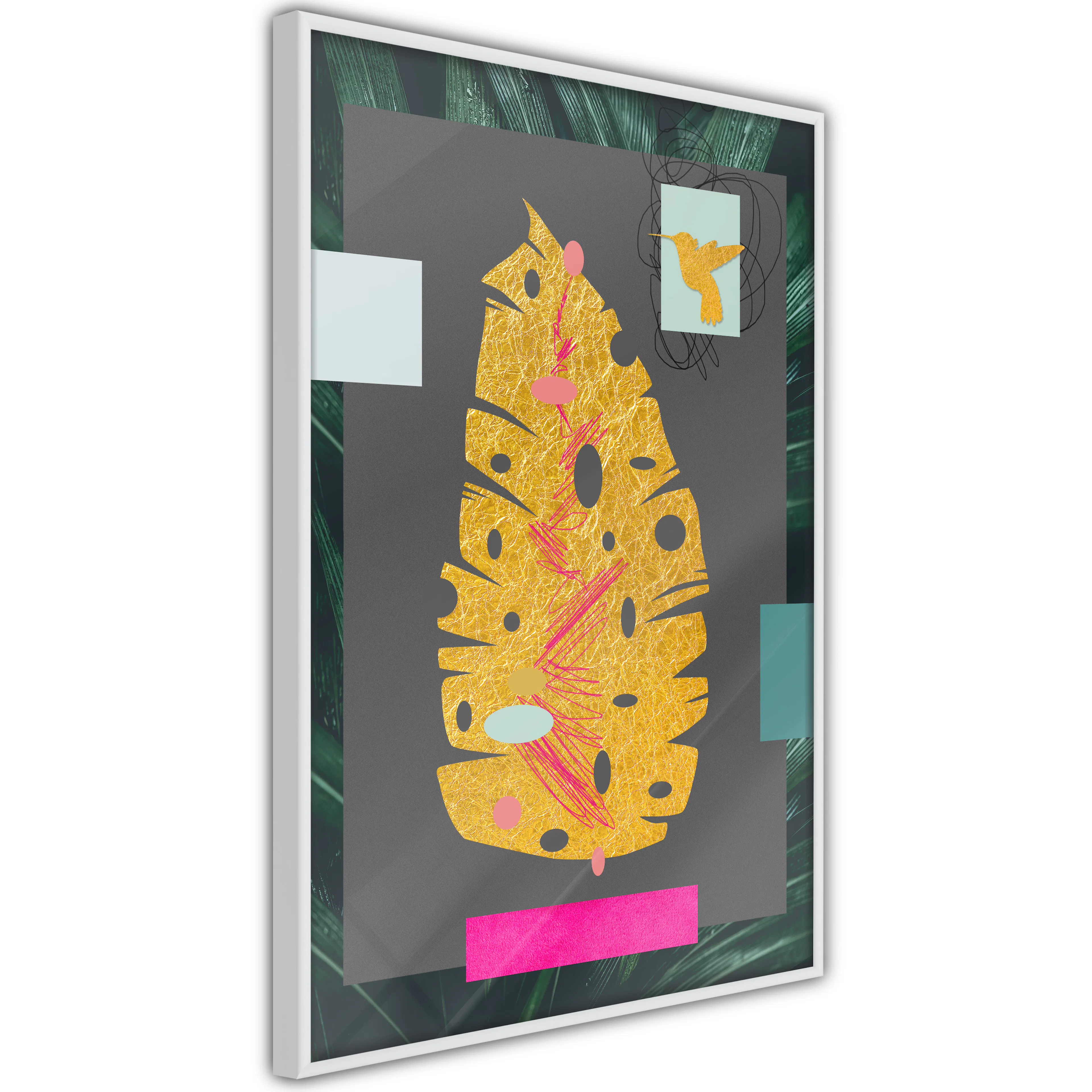 Poster Artgeist Affisch Golden Leaf