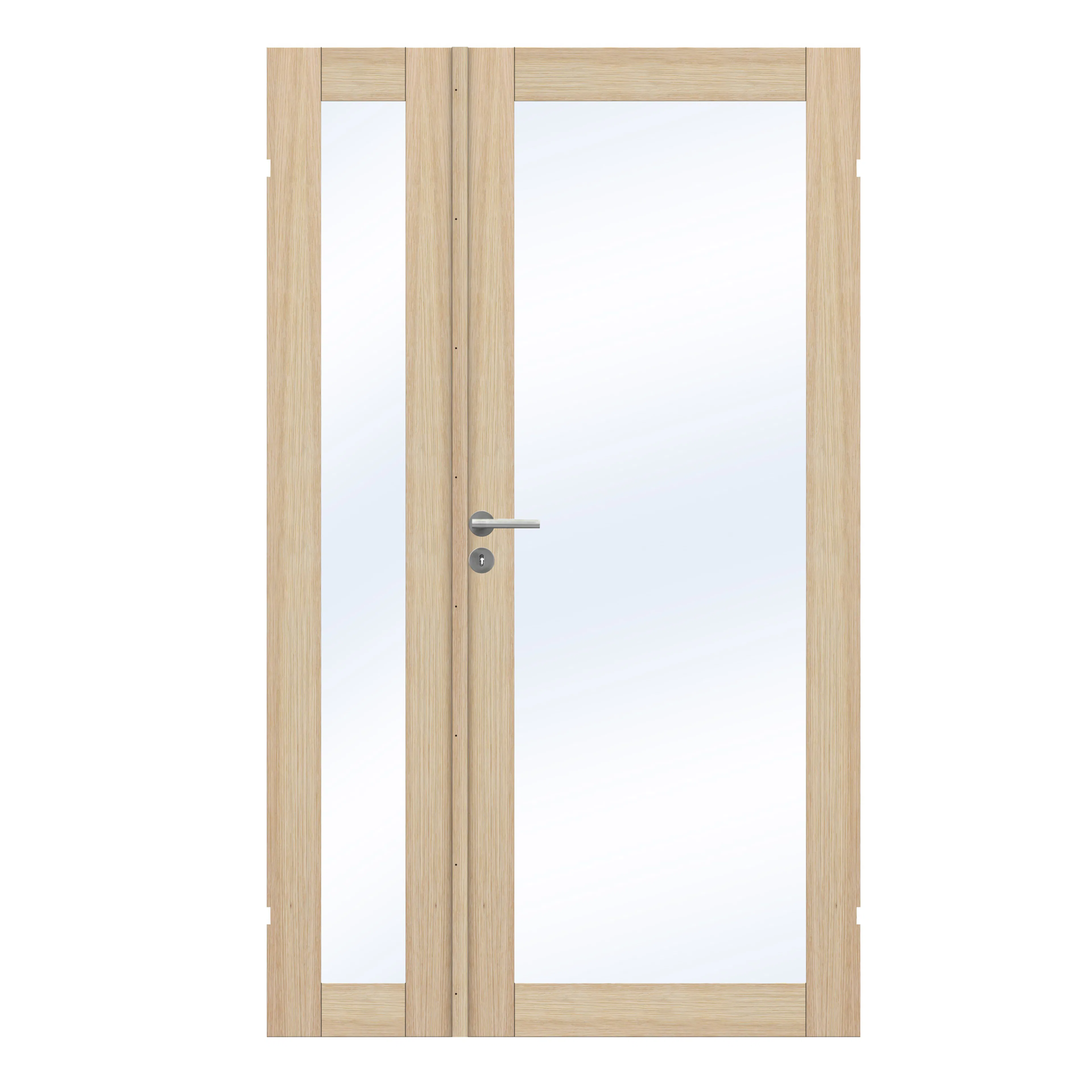 Unique GW01L pardörr 11x20 Vitpigmenterad ek Halvparinnerdörr Swedoor Unique GW01L+GW01L