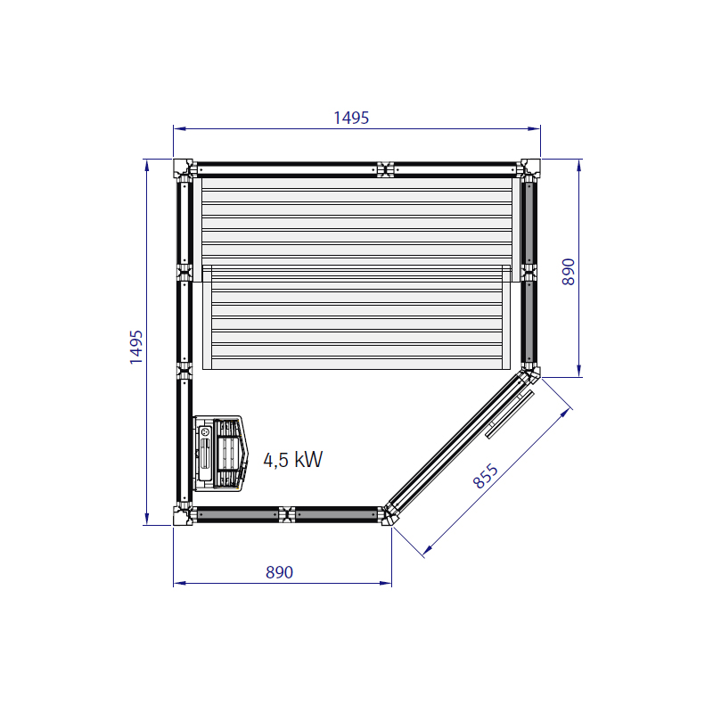 Basturum Tylö Impression i1515/c Svart
