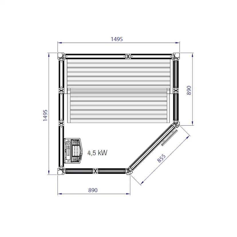 Basturum Tylö Impression i1515/c Vit