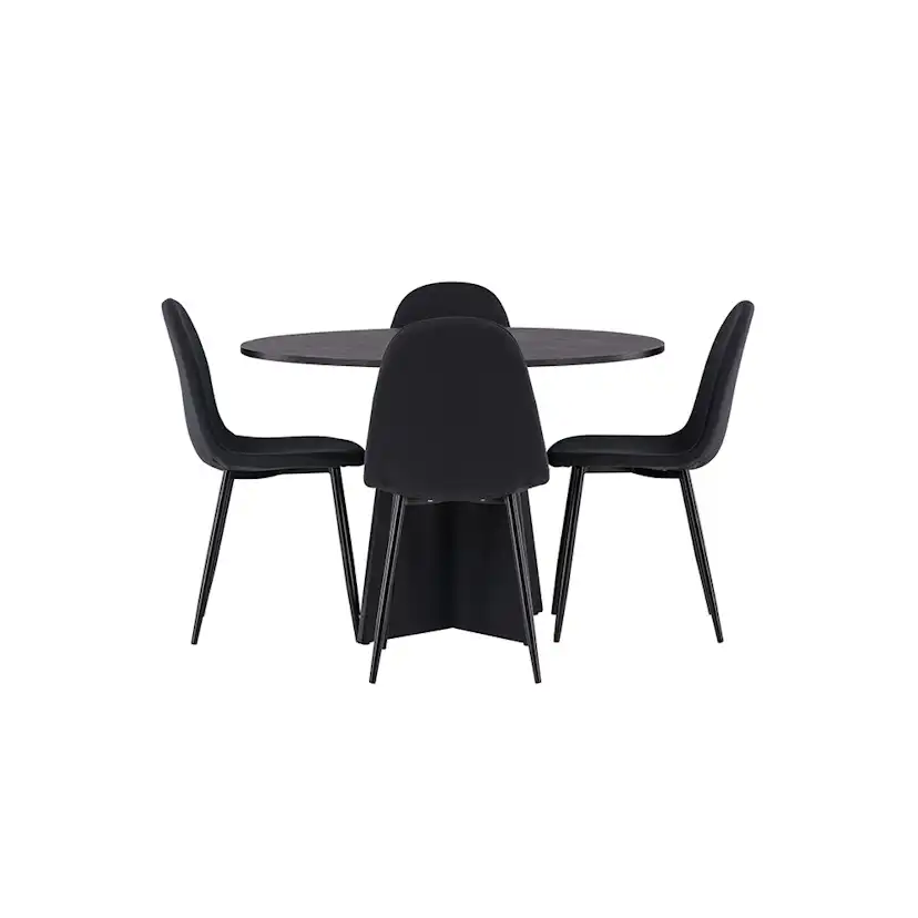 Matgrupp Venture Home Bootcut Ø110 cm med 4 Polar Stolar