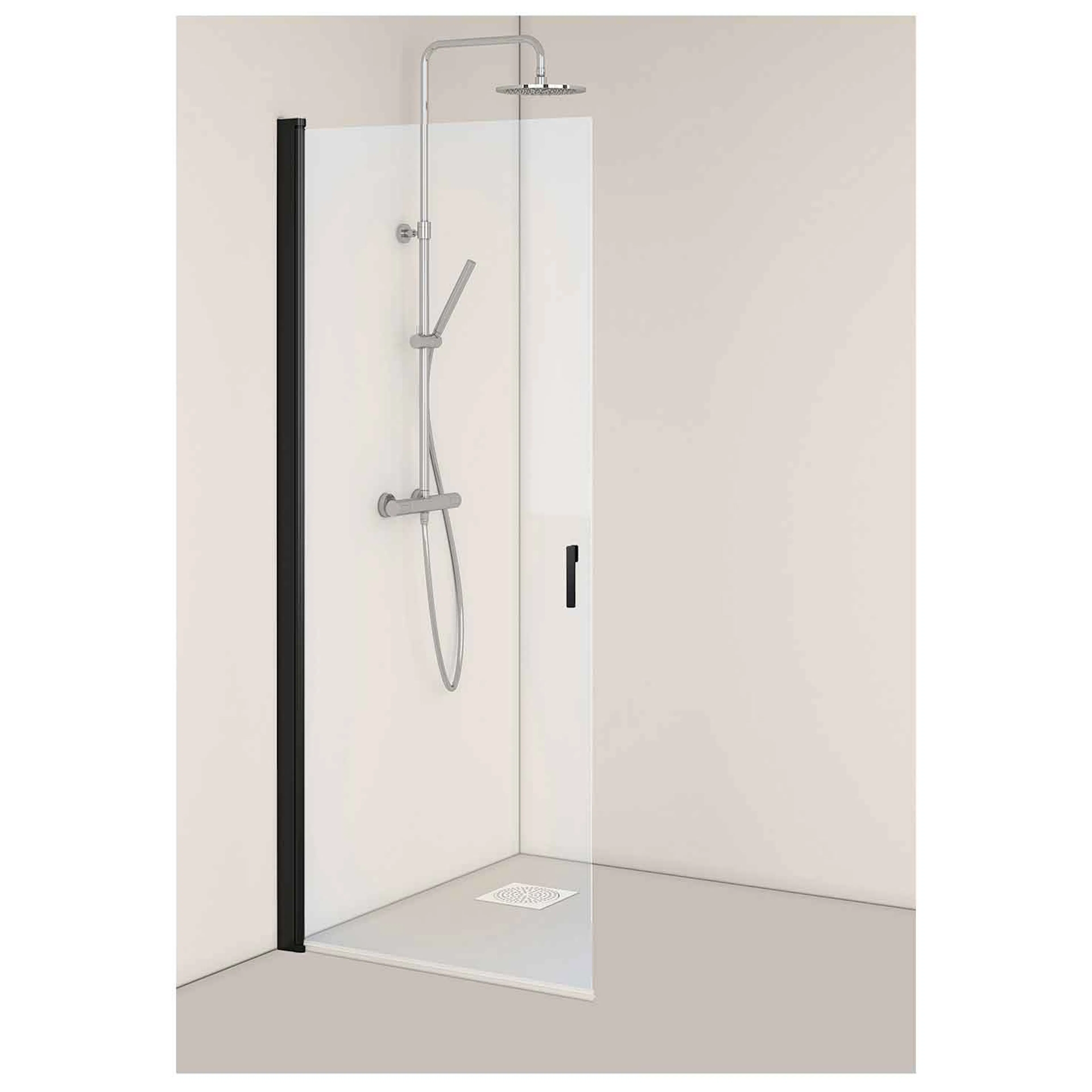 Duschdörr Igloopro Str 80 Klar Svart Glas: Klarglas, Profil: Svart, B: 775 mm