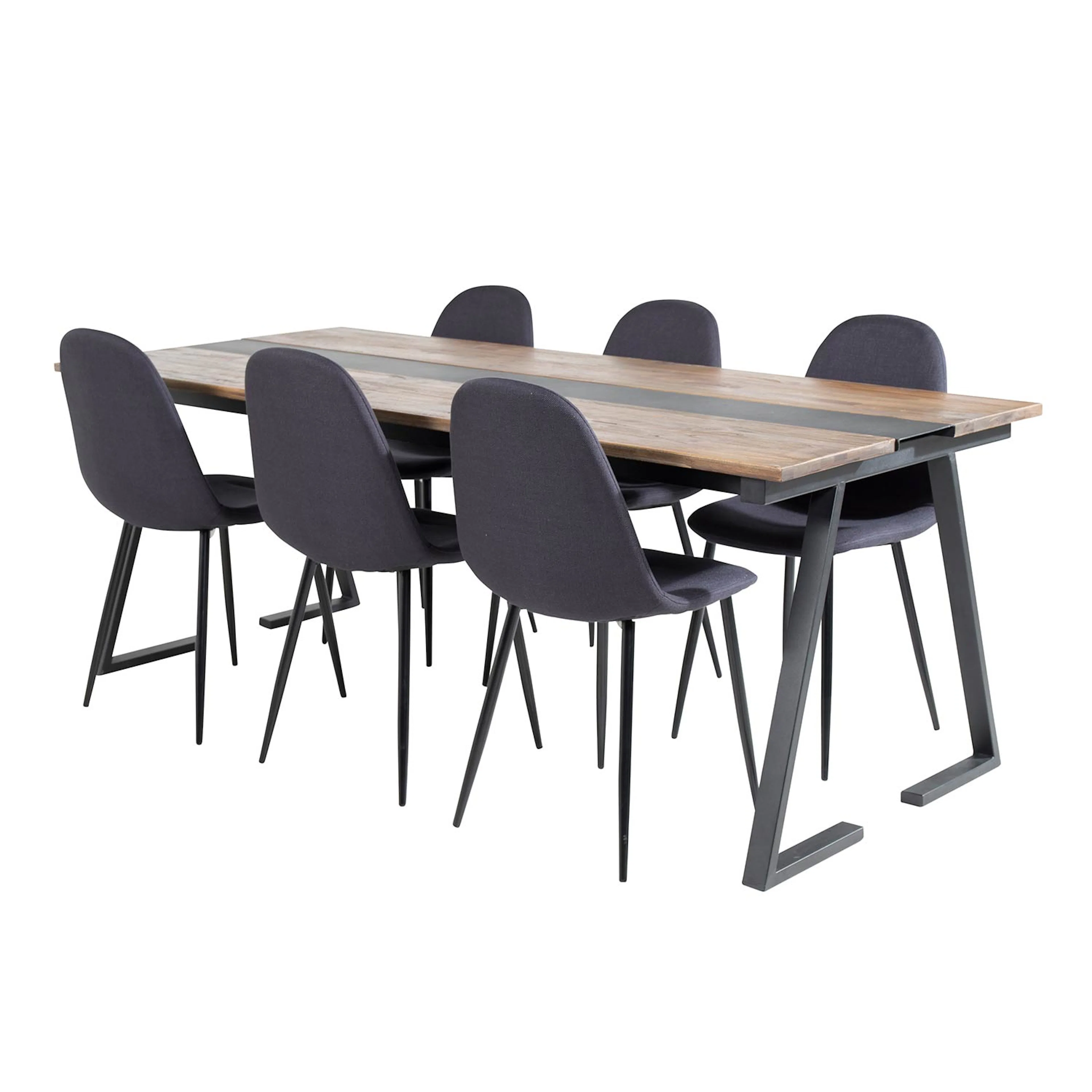 Matgrupp Venture Home Jane med 6 Pobbie Stolar Polyestertyg