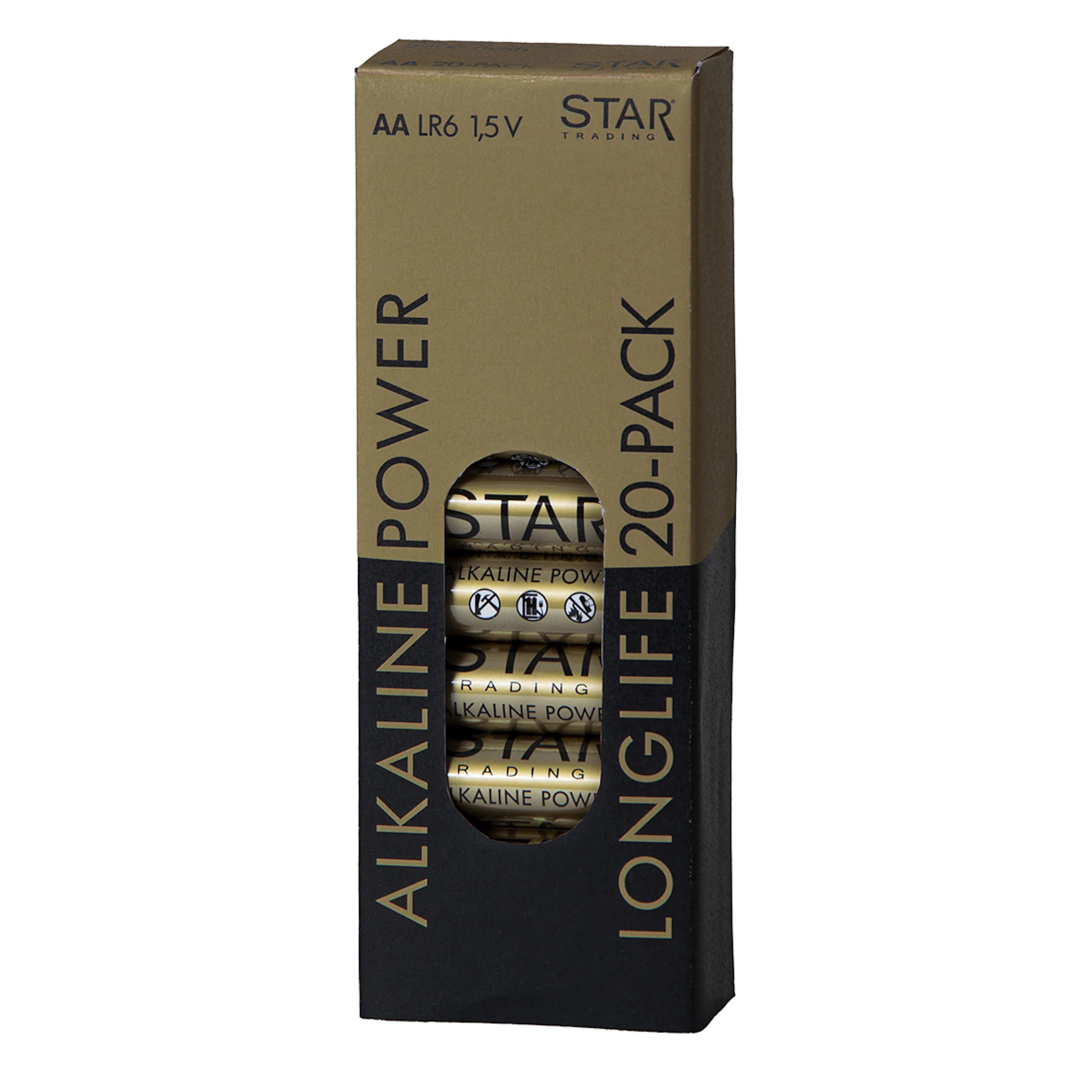 AA-Batteri Star Trading 1,5V Power Alkaline 20-pack