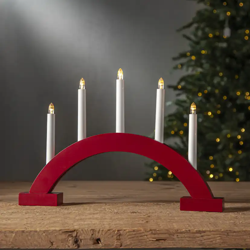 Ljusstake ABBE Röd