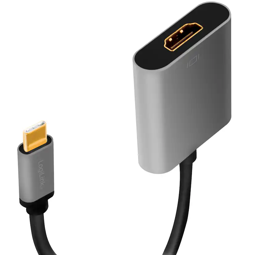 Adapter LogiLink USB-C till HDMI 4K/60Hz Aluminium 15 cm