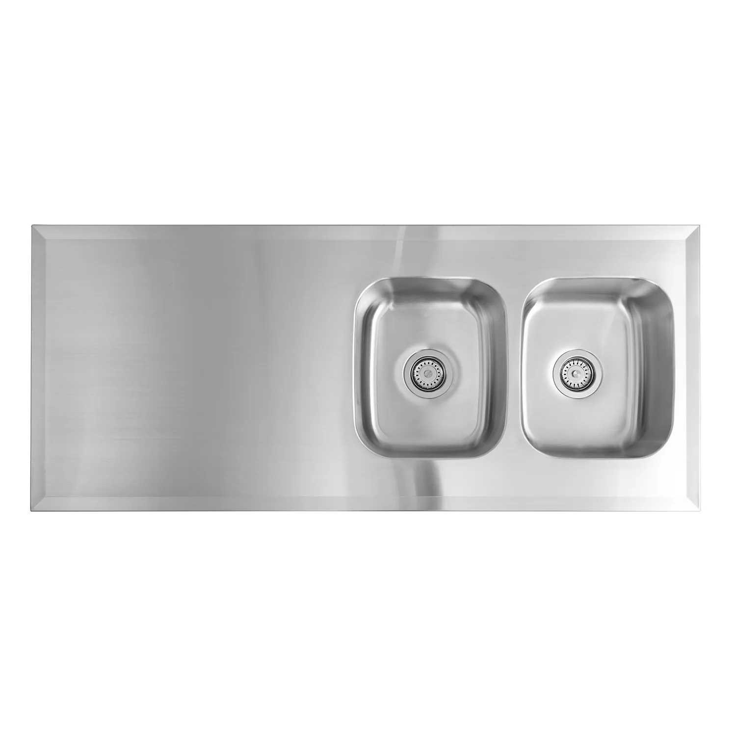 Rostfri diskbänk 1400 x 610 x 30 mm med droppkant Djup: 610 mm