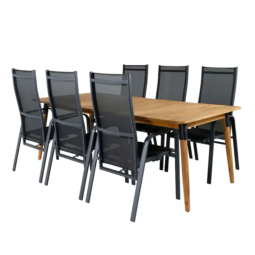 Matgrupp Venture Home Julle med 6 Cubb Recliner Matstolar