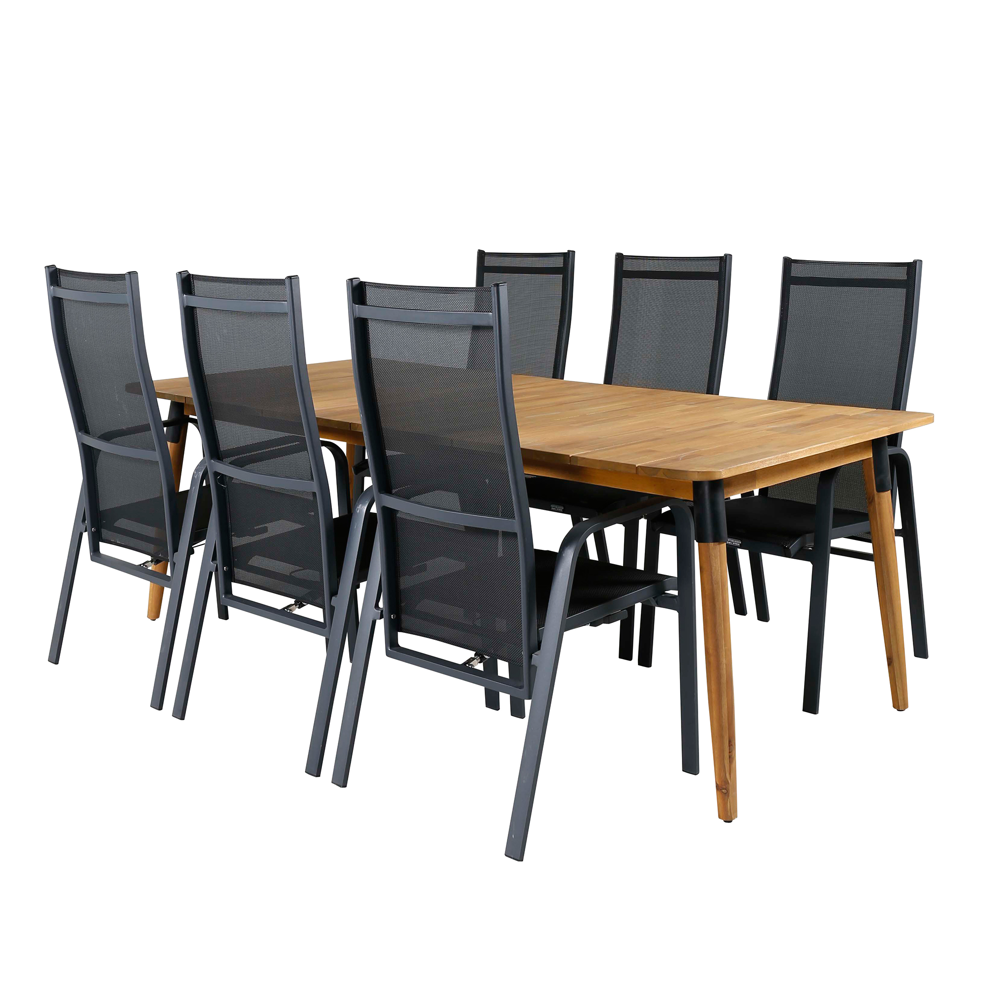 Matgrupp Utomhus Venture Home Julle med 6 Cubb Recliner Trädgårdsstolar
