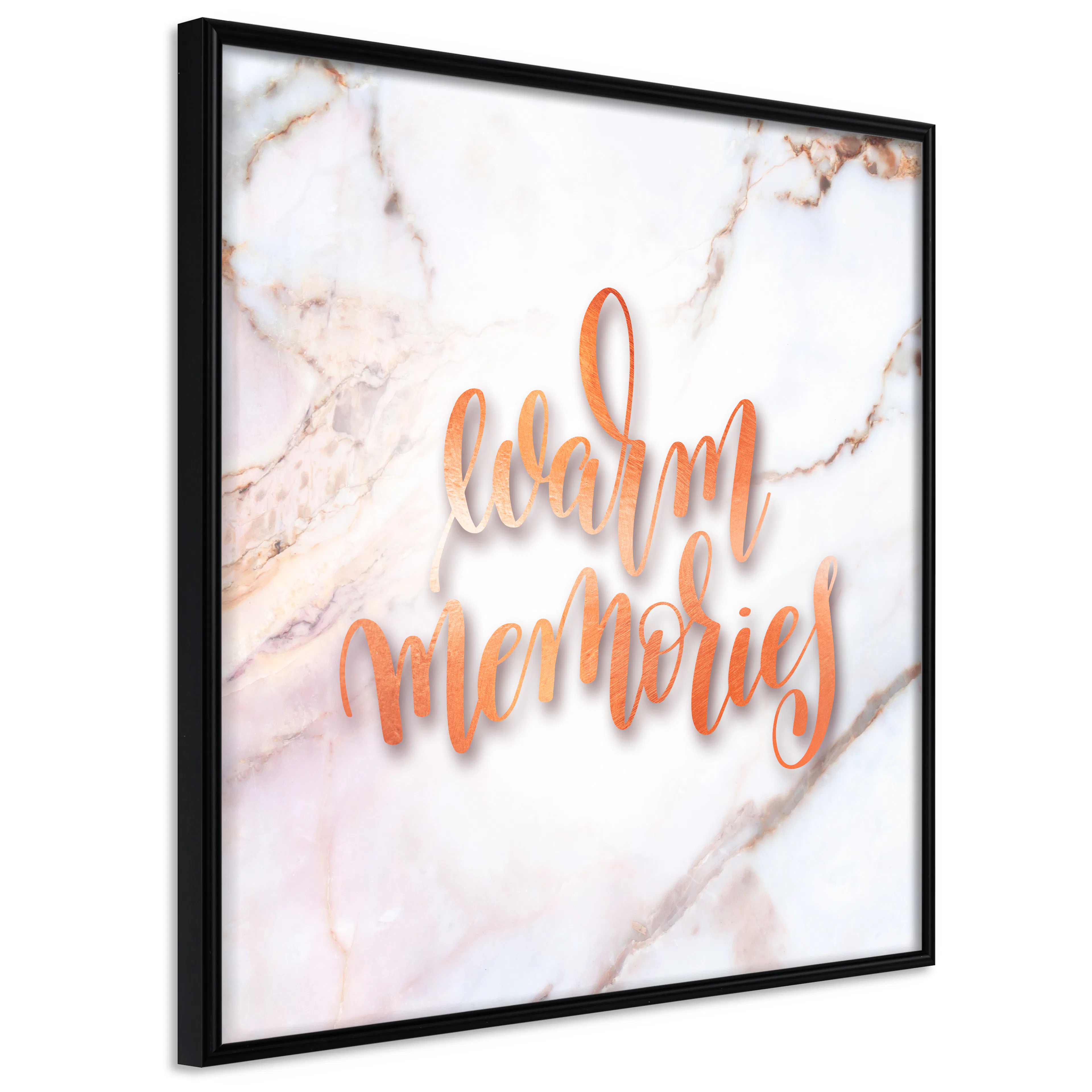 Affisch - Warm Memories (Square) [Poster] 20x20 Svart ram, 20x20 cm