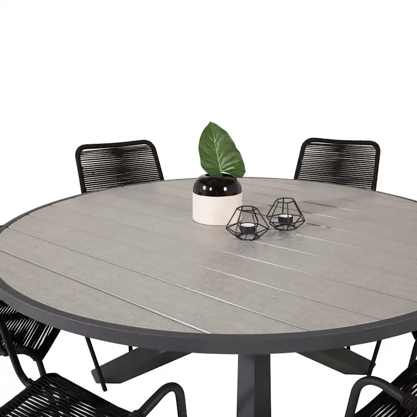 Matgrupp Venture Home Pincy Ø140 med 6 Leon Karmstolar