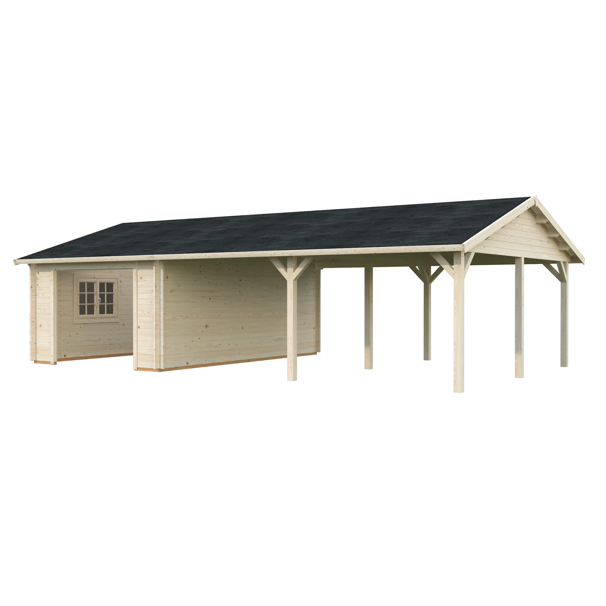 Garage Palmako Roger med Carport 53,1 m2