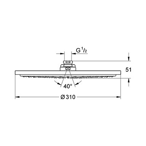 Taksil Grohe Rainshower Cosmopolitan 310