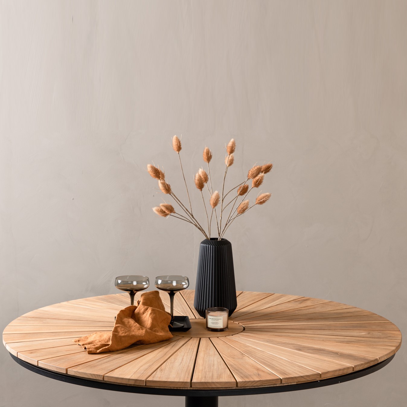 Matbord Venture Home Croft Runt Utomhusbord med Skiva i Teak Ø120 cm