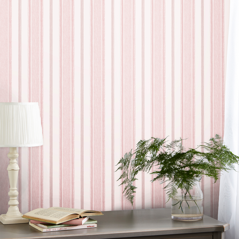Tapet Laura Ashley Heacham Stripe Rosa