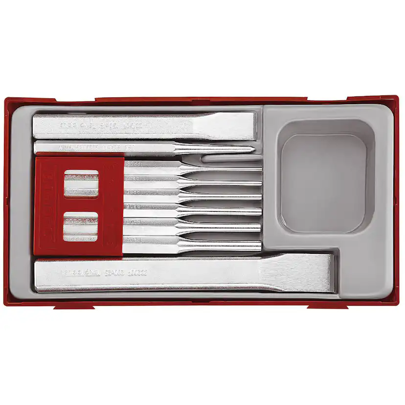 Mejsel-/dorn-/körnare sats 9 delar Teng Tools TTPC09