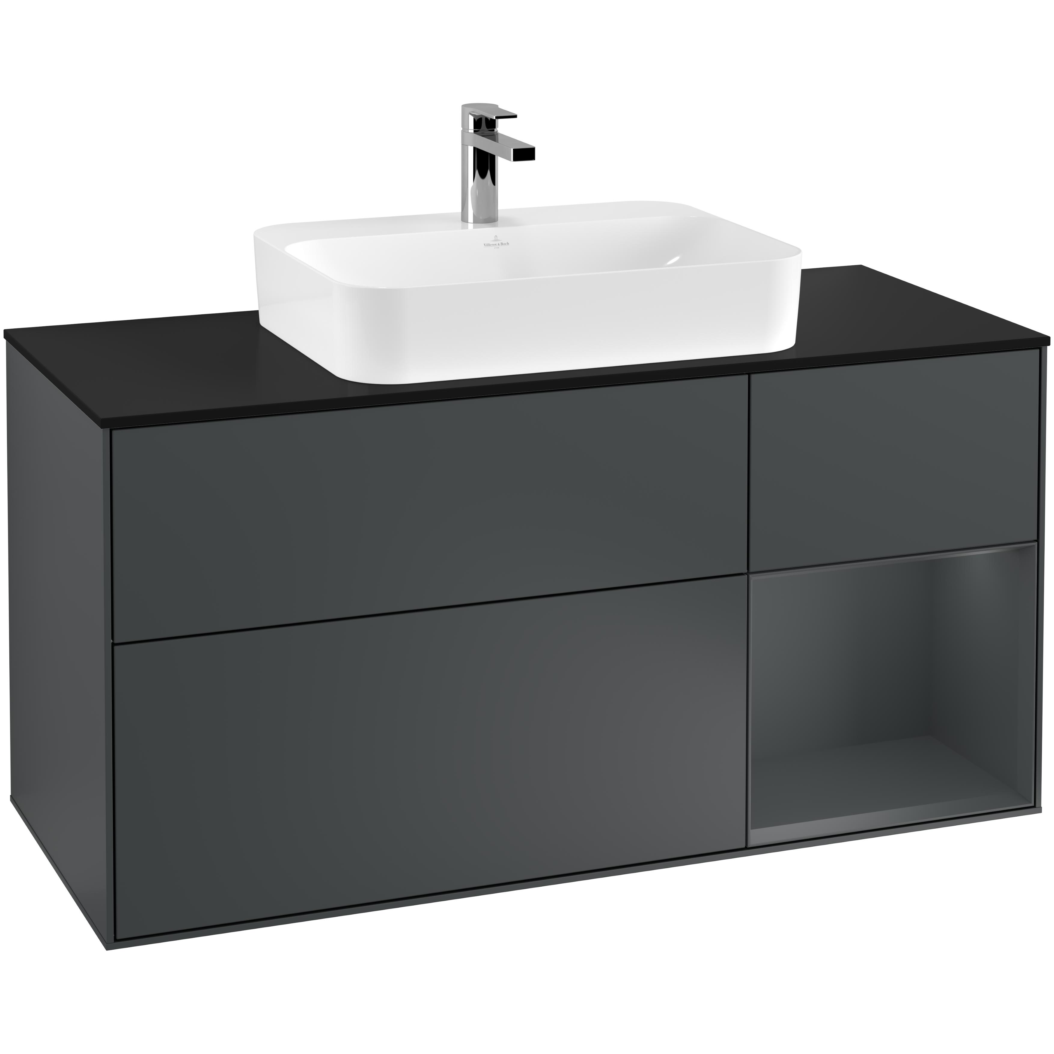 Tvättställsskåp Villeroy & Boch Finion med 3 Lådor Hylla och Bänkskiva för Ytmonterat Tvättställ