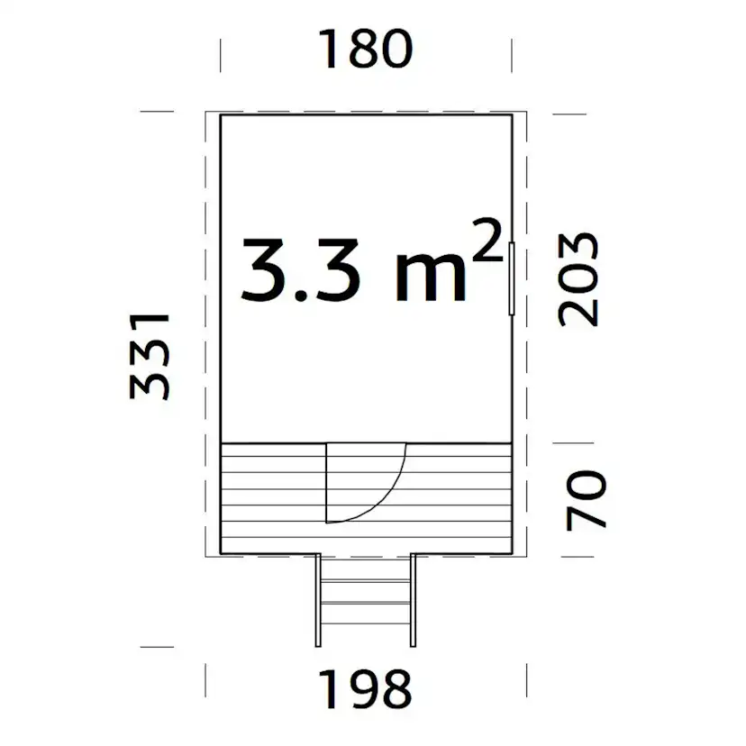 Lekstuga Palmako Huck 3,3 m2