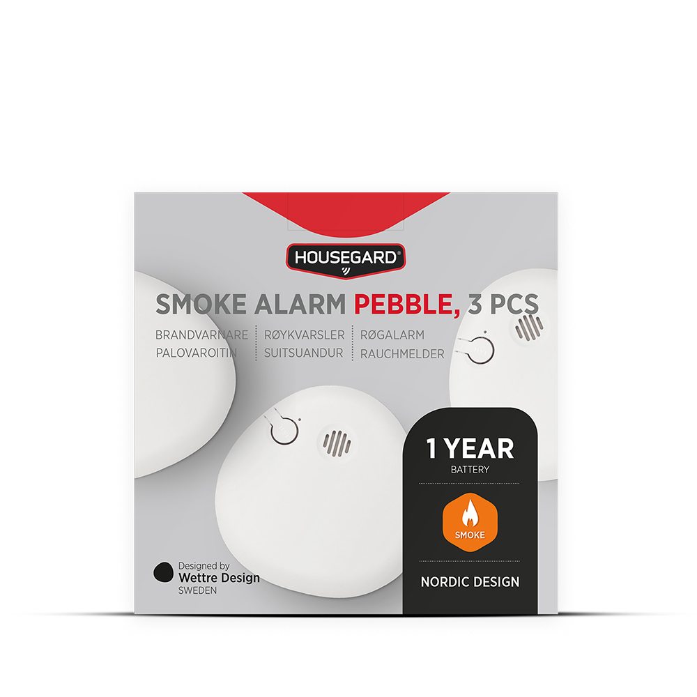 Brandvarnare Housegard Pebble SA700 Optisk 3-pack