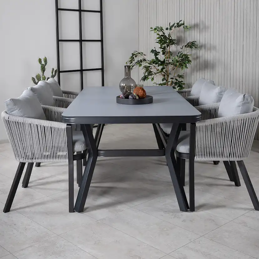 Matgrupp Venture Home Vyn med 6 Vyn Matstolar